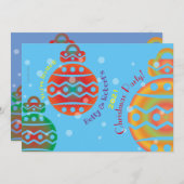 クリスマスパーティの招待状 招待状 (正面/裏面)