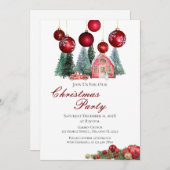 クリスマスパーティの招待状 招待状 (正面/裏面)