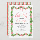 クリスマスパーティの招待状 招待状 (正面/裏面)