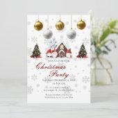 クリスマスパーティの招待状 招待状 (スタンド正面)