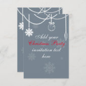 クリスマスパーティの招待状 招待状 (正面/裏面)