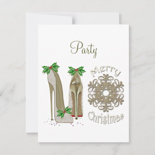 クリスマスパーティの招待状 招待状 (正面)