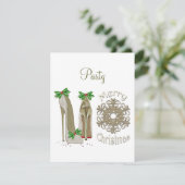 クリスマスパーティの招待状 招待状 (スタンド正面)