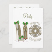 クリスマスパーティの招待状 招待状 (正面/裏面)
