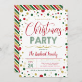 クリスマスパーティの招待状 招待状 (正面/裏面)