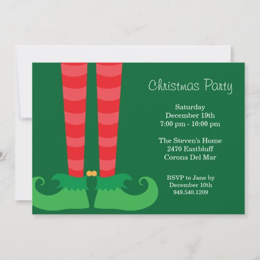 クリスマスパーティの招待状 招待状 (正面)
