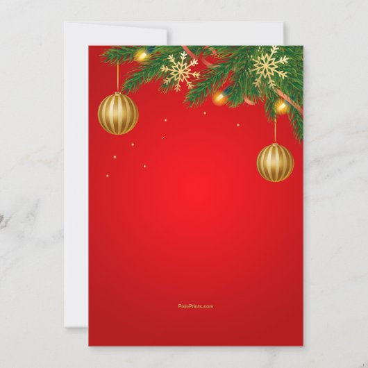 クリスマスパーティの招待状 招待状 (裏面)