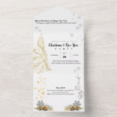 クリスマスパーティの招待状_赤(&H) オールインワン招待状 (内側)