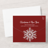 クリスマスパーティの招待状_赤(&H) オールインワン招待状 (裏面)