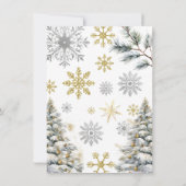 クリスマスパーティの招待状、金ゴールドクリスマスパーティー 招待状 (裏面)