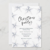 クリスマスパーティの招待状 銀の星| 招待状 (正面)