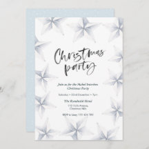 クリスマスパーティの招待状 銀の星|