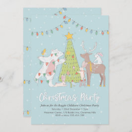 クリスマスパーティの招待状 | 飾の木 招待状