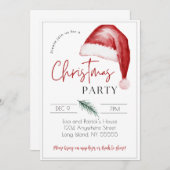 クリスマスパーティの招待状- 5 x 7 招待状 (正面/裏面)