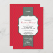 クリスマスパーティの招待状:: lapel 6P 招待状 (正面/裏面)