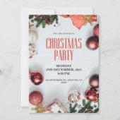 クリスマスパーティをパーソナライズ 招待状 (正面)