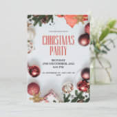 クリスマスパーティをパーソナライズ 招待状 (スタンド正面)