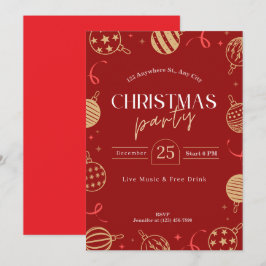 クリスマスパーティをパーソナライズ 招待状