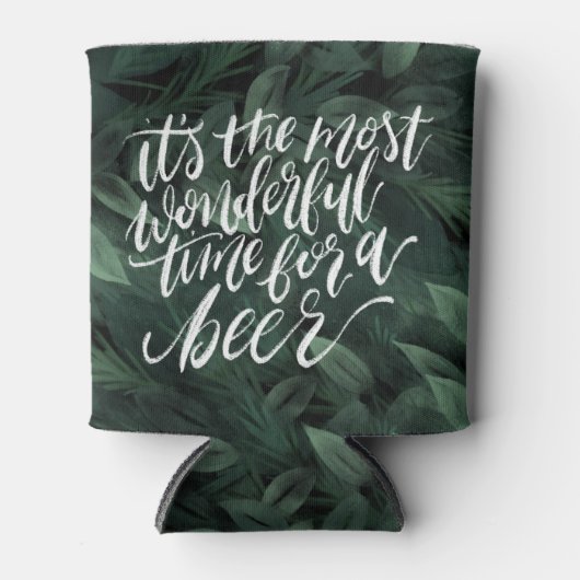 クリスマスパーティーおもしろいグリーンクーラーボックス 缶クーラー (正面)