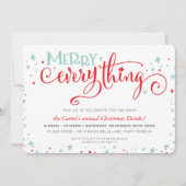 クリスマスパーティーかわいいおもしろいフェスティバルメリーすべて シーズンカード (正面)