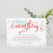 クリスマスパーティーかわいいおもしろいフェスティバルメリーすべて シーズンカード (スタンド正面)