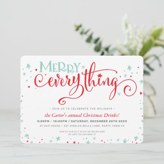 クリスマスパーティーかわいいおもしろいフェスティバルメリーすべて シーズンカード (スタンド正面)