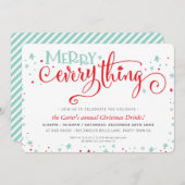 クリスマスパーティーかわいいおもしろいフェスティバルメリーすべて シーズンカード (正面/裏面)