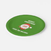 クリスマスパーティーかわいいマンガサンタ ペーパープレート (アングル)