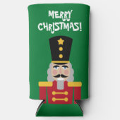 クリスマスパーティーくるみ割りカスタムスリム スリム缶クーラー (正面)