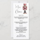 クリスマスパーティーくるみ割りディナーメニューカード 招待状 (正面)