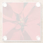 クリスマスパーティーとホリデーシーズンの素敵な飾り。コースターのデザインは、人気のクリスマスの花であ ガラスコースター (裏面)