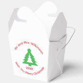クリスマスパーティーのお礼の箱 フェイバーボックス (見開き)