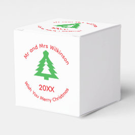 クリスマスパーティーのお礼の箱 フェイバーボックス