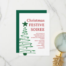 クリスマスパーティーのお祝い招待状