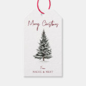 クリスマスパーティーのお祝い クリスマスツリー ギフトタグ (正面)
