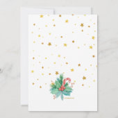 クリスマスパーティーのお茶会への招待状 招待状 (裏面)