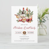 クリスマスパーティーのお誘い カクテルタイム 招待状 (スタンド正面)