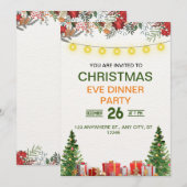 クリスマスパーティーのお誘い 招待状 (正面/裏面)