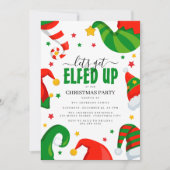 クリスマスパーティーのお誘い | Let's Get Elfed Up 招待状 (正面)