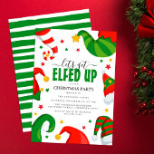 クリスマスパーティーのお誘い | Let's Get Elfed Up 招待状