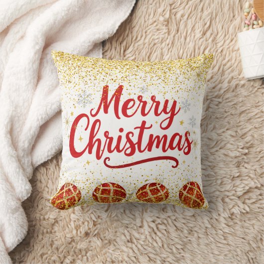 クリスマスパーティーのきらめき クッション (ブランケット)