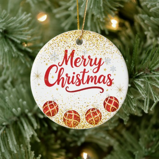 クリスマスパーティーのきらめき セラミックオーナメント (ツリー)