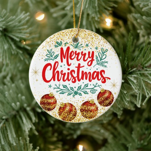 クリスマスパーティーのきらめき セラミックオーナメント (ツリー)