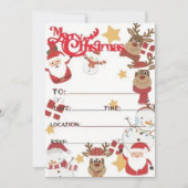 クリスマスパーティーのご招待状 招待状 (正面)