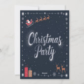 クリスマスパーティーのご招待 サンタクロースと一緒に楽しいひと時を シーズンカード (裏面)