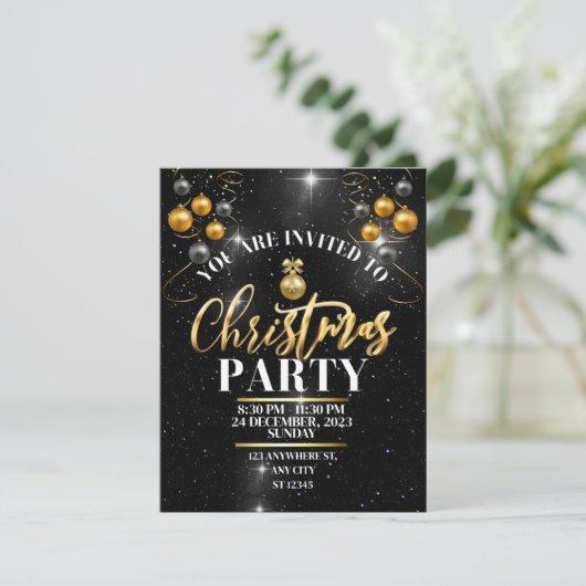 クリスマスパーティーのご招待 シーズンカード (スタンド正面)