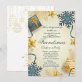 クリスマスパーティーのご招待（フレンズマス） 招待状 (正面/裏面)