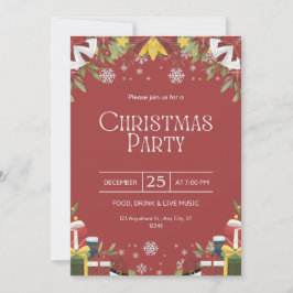クリスマスパーティーのご招待 招待状
