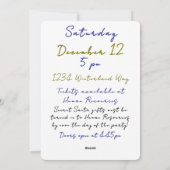 クリスマスパーティーのご招待 招待状 (裏面)