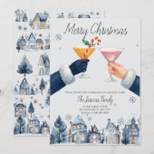 クリスマスパーティーのご招待 招待状 (正面/裏面)